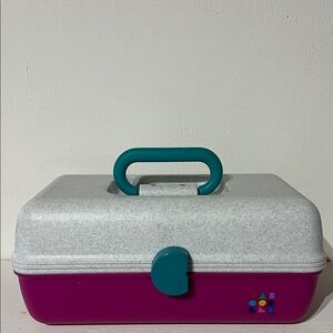 Vintage Caboodles Colorful makeup box